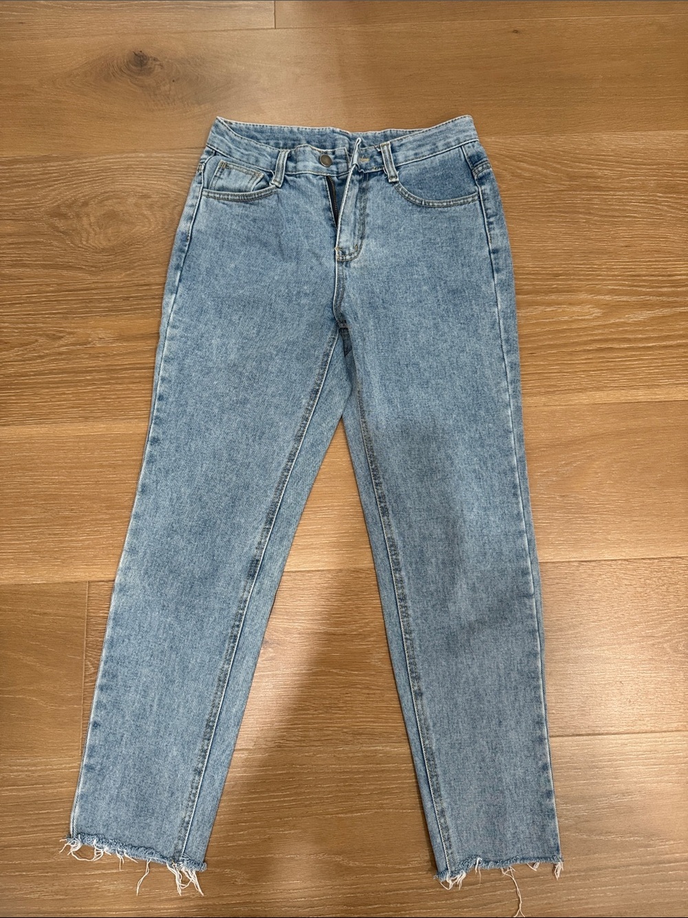 3.3 Field Trip High-Rise Light Wash Women’s Jeans with Frayed Hem